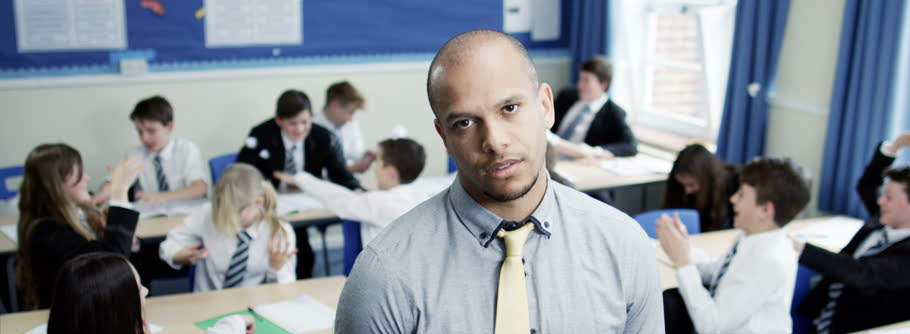 Frustrated Teacher in Classroom